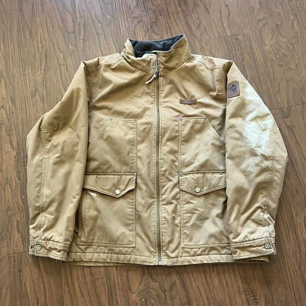 Columbia-sportswear Men's Tan and Cream Jacket